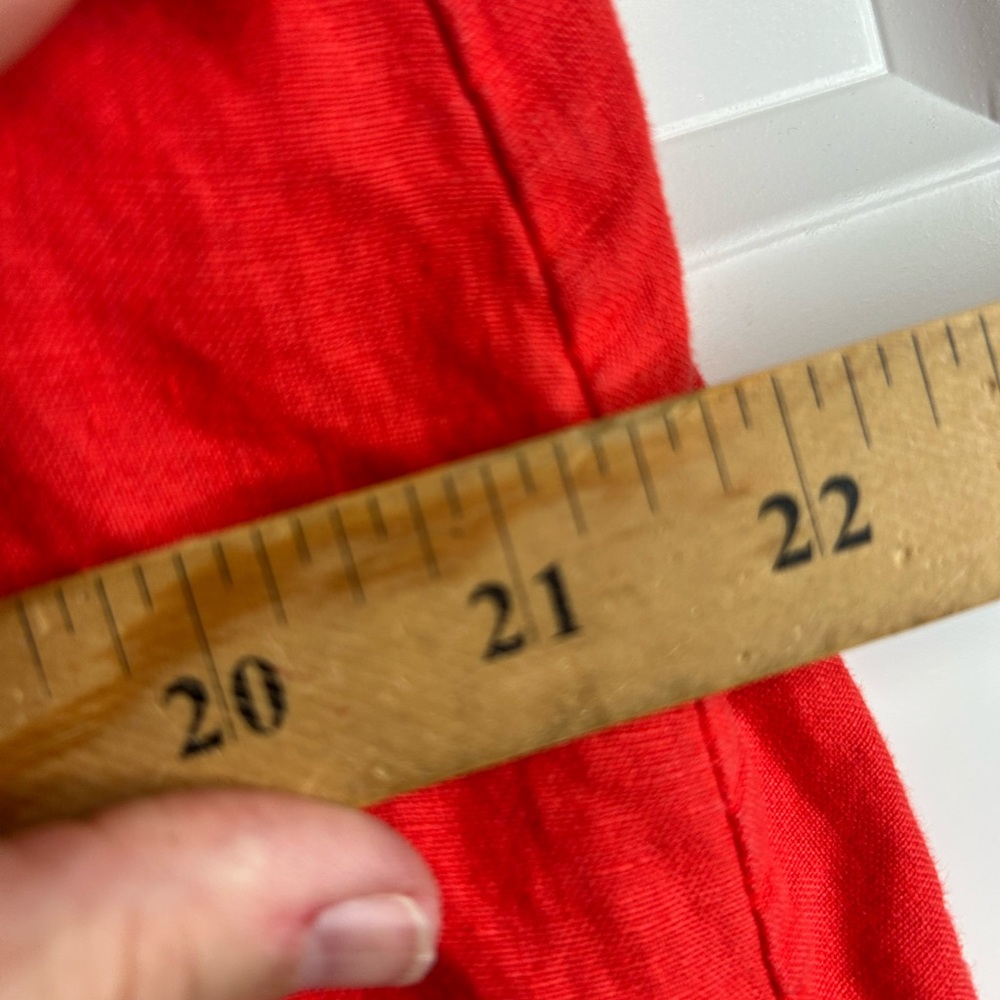 Lord & Taylor Woman Size 0X Sleeveless Linen Dress Red Beach Resortwear 3006 - Picture 3 of 8